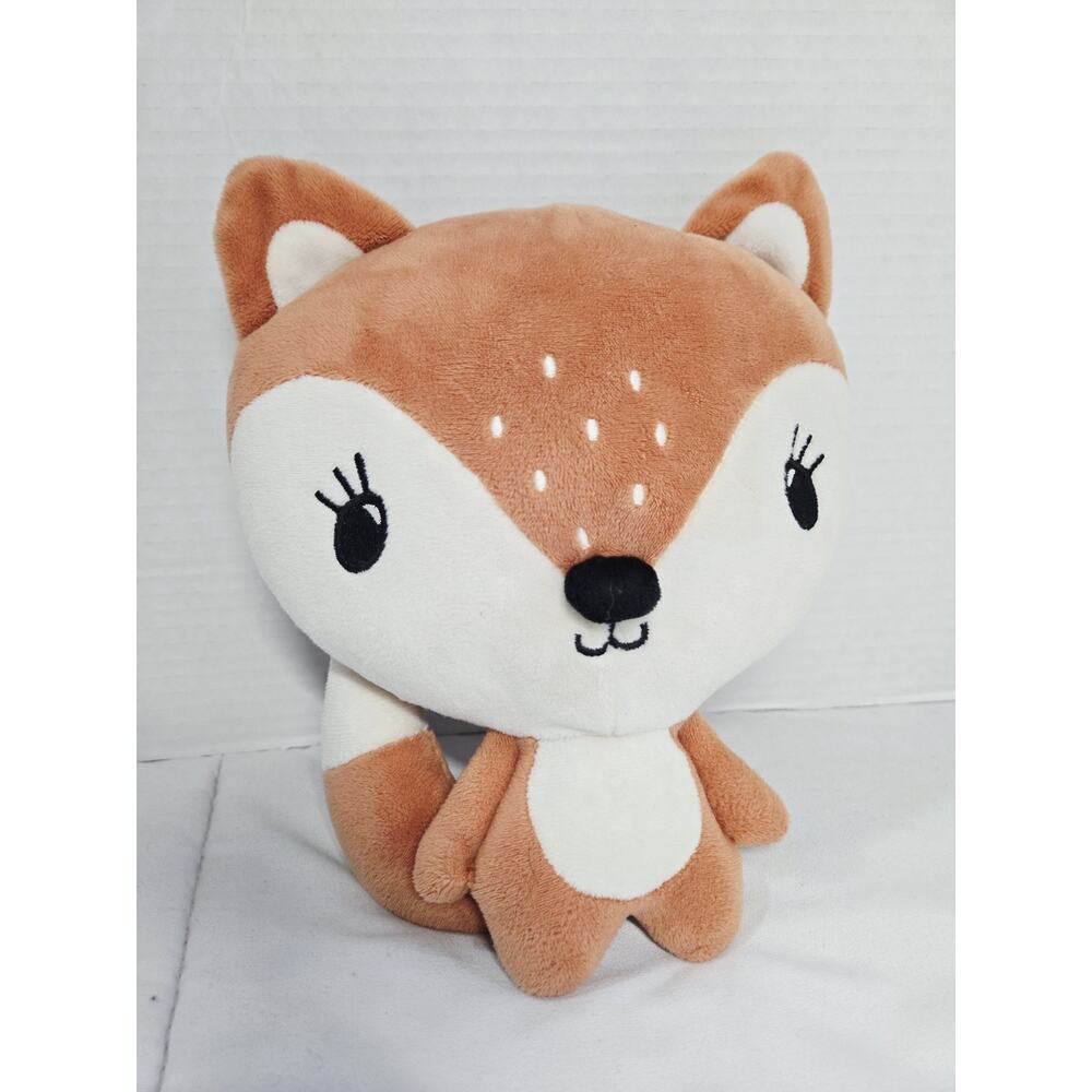 H&M HOME BIG HEAD Baby Fox Stuffed ANIMAL PLUSH ORANGE Nursery Decor Safari